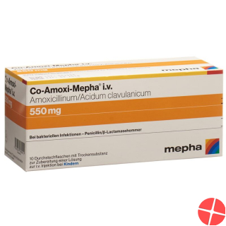 Co Amoxi Mepha Trockensubstanz 550mg Durchstechflasche 10 Stück