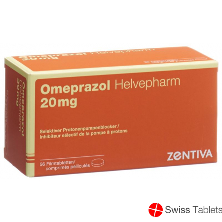 Omeprazol Helvepharm Filmtabletten 20mg 56 Stück buy online