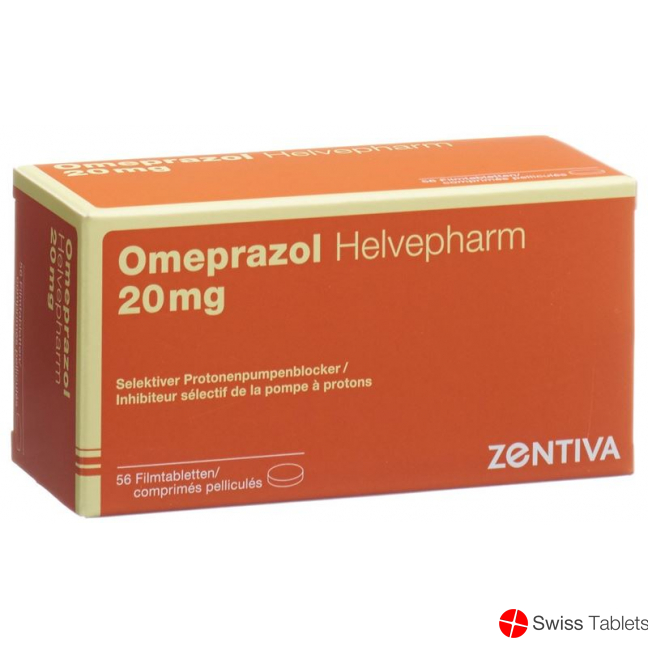 Omeprazol Helvepharm Filmtabletten 20mg 56 Stück buy online