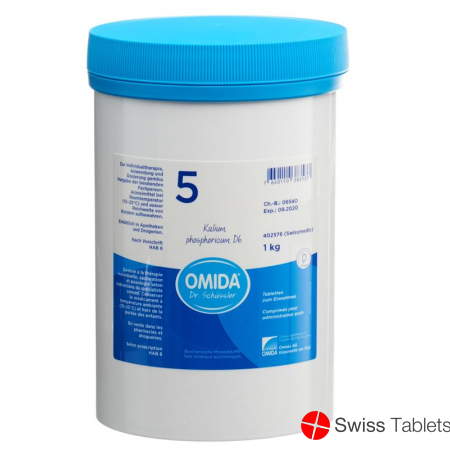 Omida Schüssler No5 Kal Phos Tabletten D 6 1000g buy online