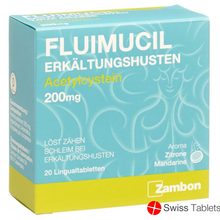 Fluimucil Erkältungshusten Lingual Tabletten 200mg 20 Stück buy online