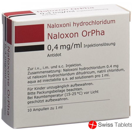 Naloxon Orpha Injektionslösung 0.4mg/ml 10 Ampullen 1ml buy online