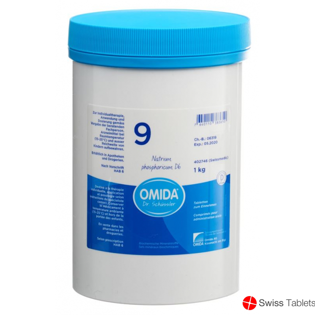 Omida Schüssler No9 Natr Phos Tabletten D 6 1000g buy online