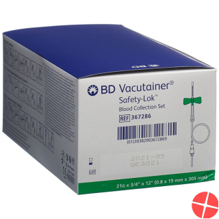 Vacutainer Blutentnah Set 21gx3/4 Grün Lang 50 Stück