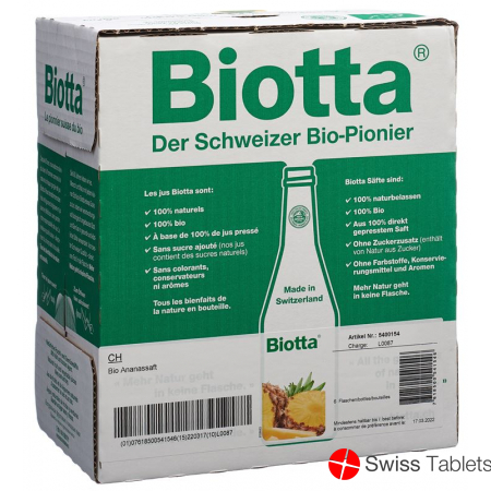 Biotta Bio Ananas 6 Flaschen 5dl buy online