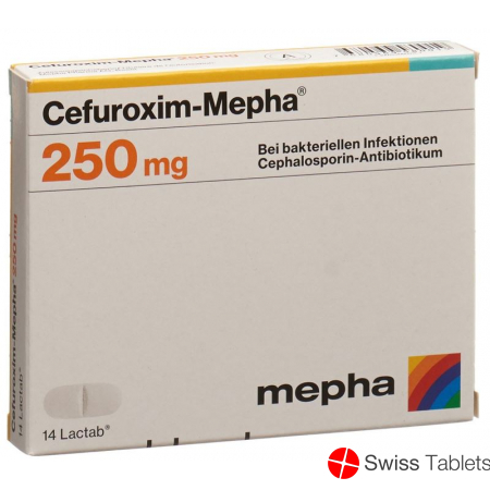 Cefuroxim Mepha Lactabs 250mg 14 Stück buy online