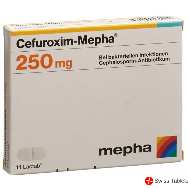Cefuroxim Mepha Lactabs 250mg 14 Stück buy online
