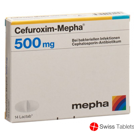 Cefuroxim Mepha Lactabs 500mg 14 Stück buy online