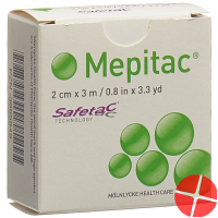Mepitac Safetac fixation bandage 2cmx3m silicone Mepitac Safetac fixation bandage 2cmx3m silicone