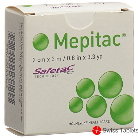 Mepitac Safetac fixation bandage 2cmx3m silicone buy online