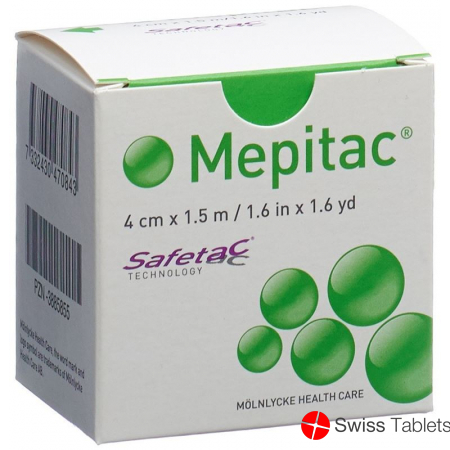 Mepitac Safetac fixation bandage 1.5mx4cm silicone buy online