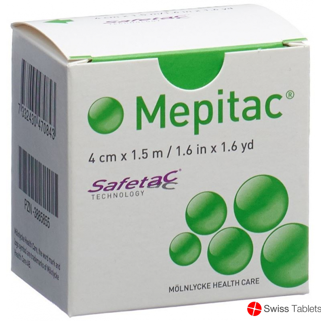 Mepitac Safetac fixation bandage 1.5mx4cm silicone buy online