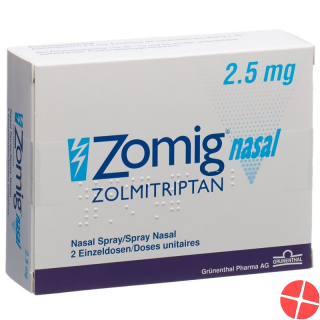 Zomig Nasal Nasenspray 2.5mg Monodosis 2 Stück