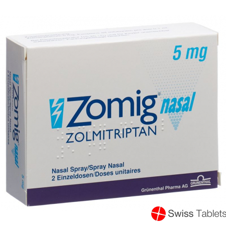 Zomig Nasal Nasenspray 5mg Monodosis 2 Stück buy online