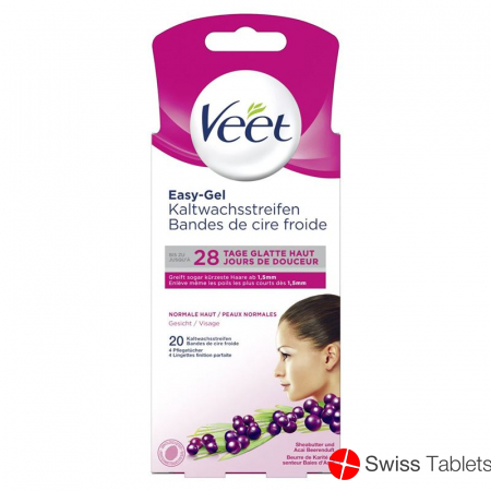 Veet Kaltwachsstreifen Gesicht 20 Streifen buy online