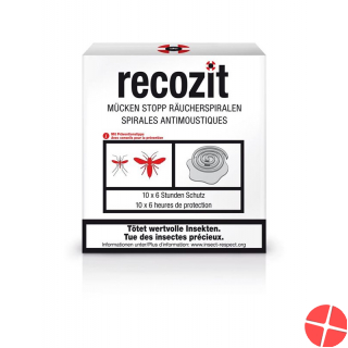 Recozit Mücken Stopp Räucherspirale 5x 2 Stück