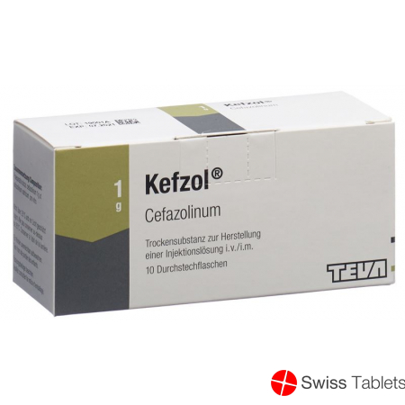 Kefzol Trockensubstanz 1g Durchstechflasche 10 Stück buy online