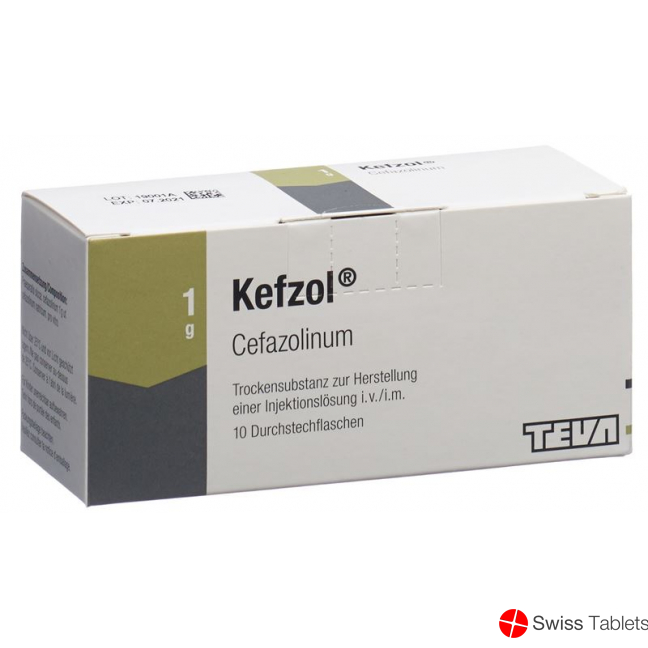 Kefzol Trockensubstanz 1g Durchstechflasche 10 Stück buy online