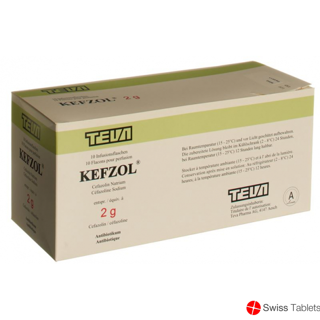 Kefzol Trockensubstanz 2g Flasche 10 Stück buy online