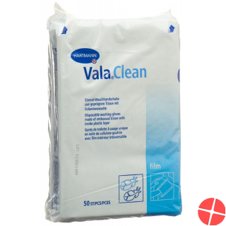 Valaclean Film Einm Waschhandschuhe 50 Stück Valaclean Film Einm Waschhandschuhe 50 Stück