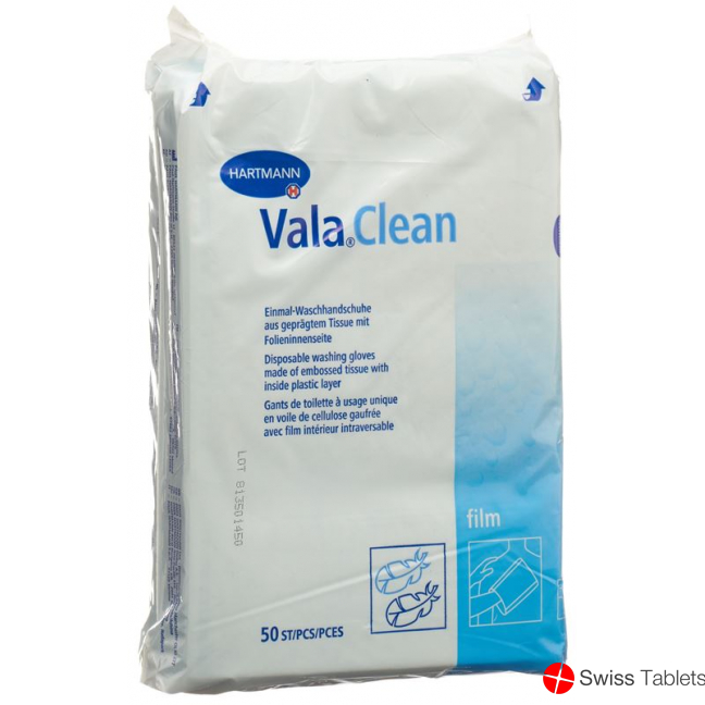 Valaclean Film Einm Waschhandschuhe 50 Stück buy online