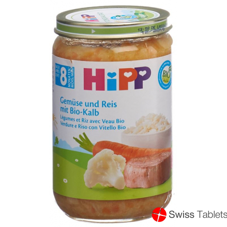 Hipp Gemüse U Reis M Kalbfleisch 8m Bio Glas 220 buy online