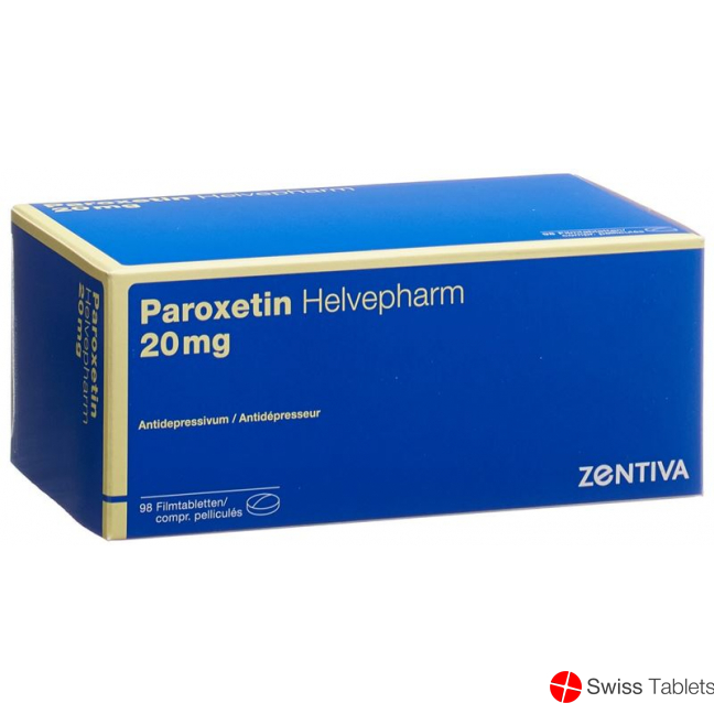 Paroxetin Helvepharm Filmtabletten 20mg 98 Stück buy online