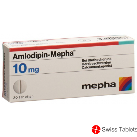 Amlodipin Mepha 10 Tabletten 10mg 30 Stück buy online