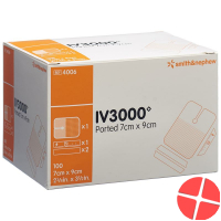 Opsite IV3000 7 x 9 cm 100 pieces cannula fixation slit