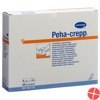 Peha Crepp S Kreppbinde 4mx4cm Weiss 20 Stück