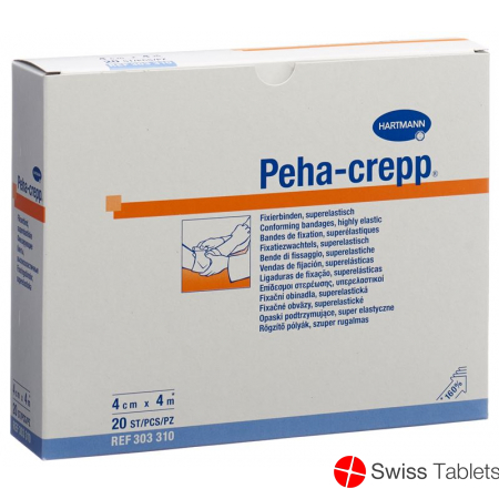 Peha Crepp S Kreppbinde 4mx4cm Weiss 20 Stück buy online