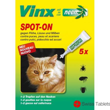 Vinx Bio Spot On Tropfen mit Neem Katze 5x 1ml buy online