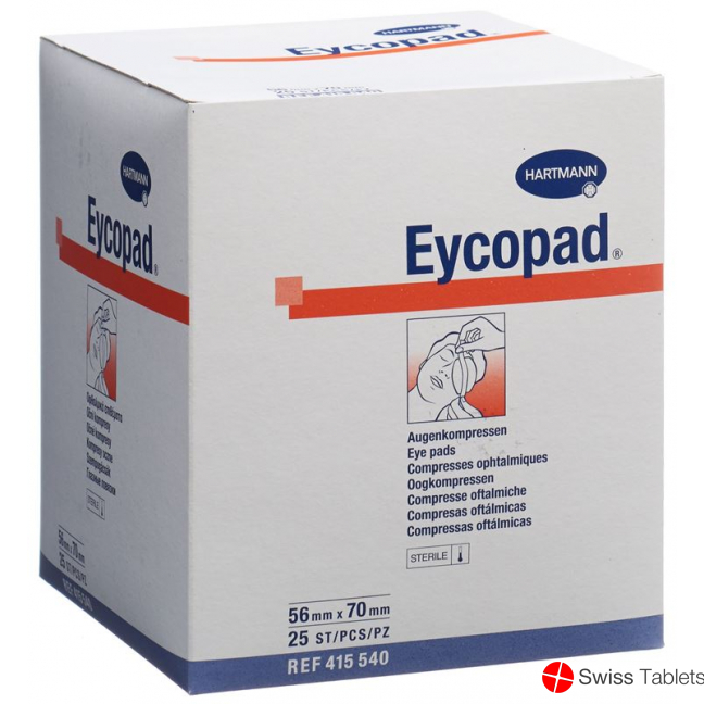 Eycopad Augenkompressen 70x56mm Steril 25 Stück buy online