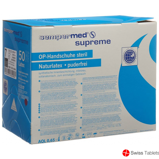 Sempermed Supreme surgical gloves 7 sterile 50 pairs buy online