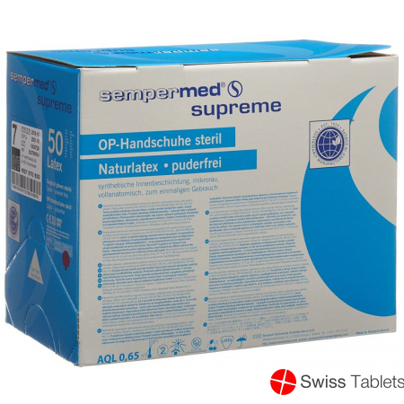 Sempermed Supreme surgical gloves 8.5 sterile 50 pairs buy online