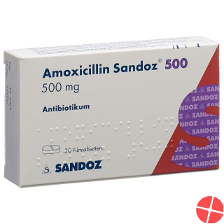 Amoxicillin Sandoz Filmtabletten 500mg 20 Stück