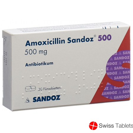 Amoxicillin Sandoz Filmtabletten 500mg 20 Stück buy online