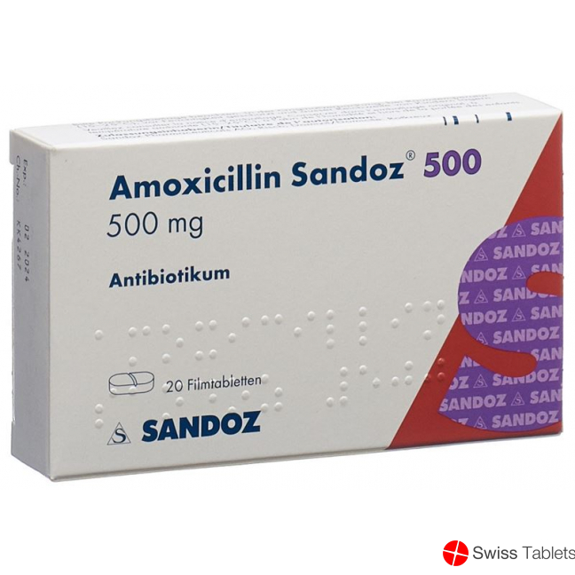 Amoxicillin Sandoz Filmtabletten 500mg 20 Stück buy online