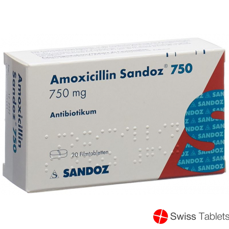Amoxicillin Sandoz Filmtabletten 750mg 20 StkAn buy online
