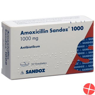 Amoxicillin Sandoz Filmtabletten 1000mg 20 Stück