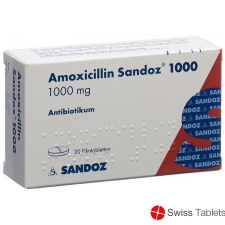 Amoxicillin Sandoz Filmtabletten 1000mg 20 Stück buy online