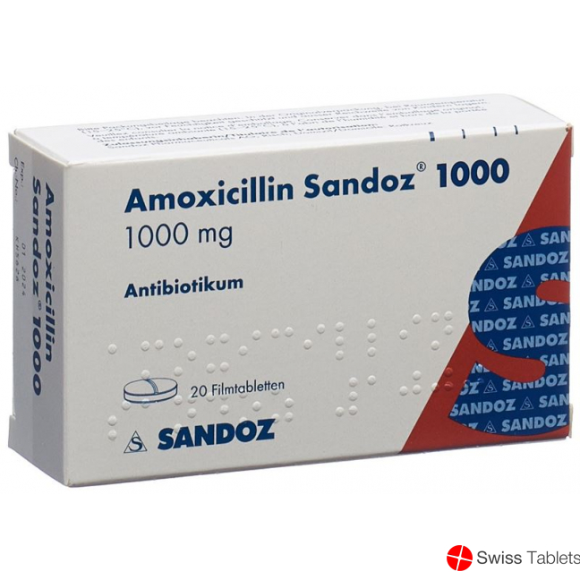 Amoxicillin Sandoz Filmtabletten 1000mg 20 Stück buy online