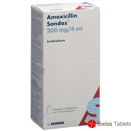 Amoxicillin Sandoz Granulat 200mg/4ml F Sus Flasche 100ml buy online