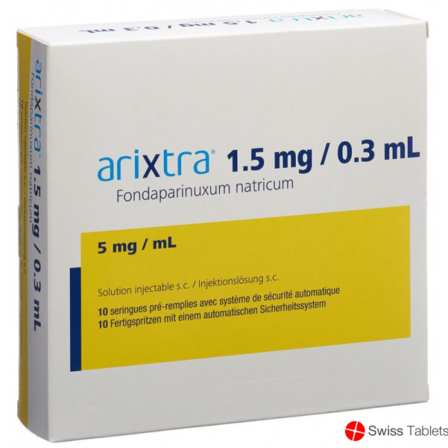 Arixtra Injektionslösung 1.5mg/0.3ml 10 Fertigspritzen 0.3ml buy online