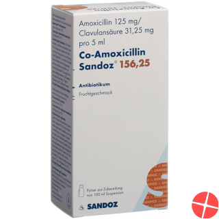 Co Amoxicillin Sandoz Pulver 156.25mg Suspension 100ml