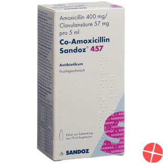 Co Amoxicillin Sandoz Pulver 457mg Suspension 70ml