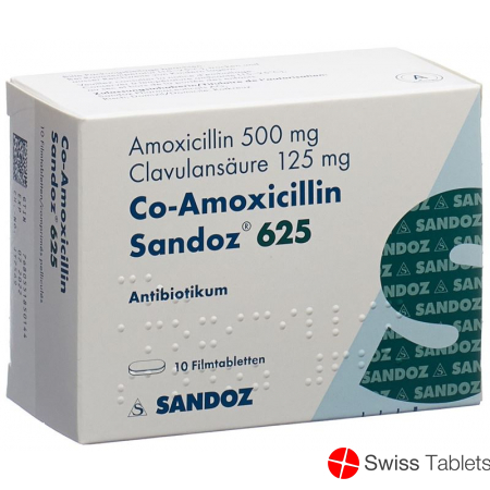 Co Amoxicillin Sandoz Filmtabletten 625mg 10 Stück buy online