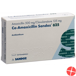 Co Amoxicillin Sandoz Filmtabletten 625mg 20 Stück