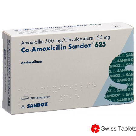 Co Amoxicillin Sandoz Filmtabletten 625mg 20 Stück buy online