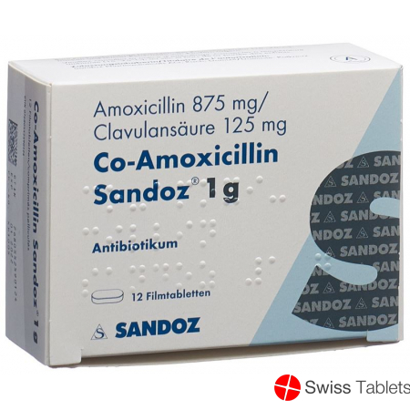 Co Amoxicillin Sandoz Filmtabletten 1g 12 Stück buy online
